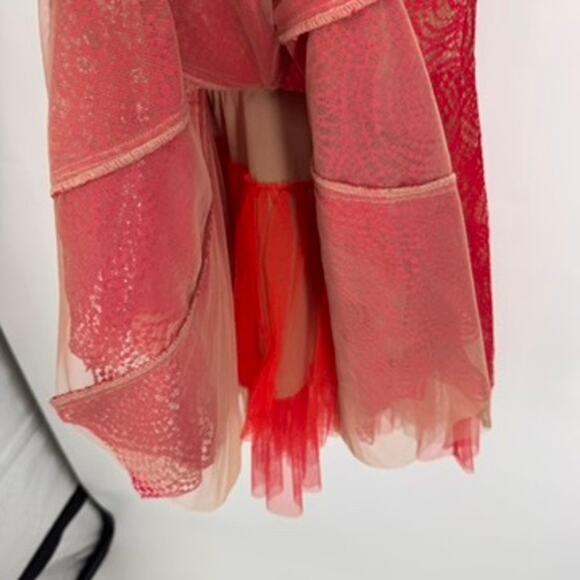 BCBG Dress Red Berry Rochelle Scallop Lace Size 0 BCBGMAXAZRIA - Picture 7 of 8